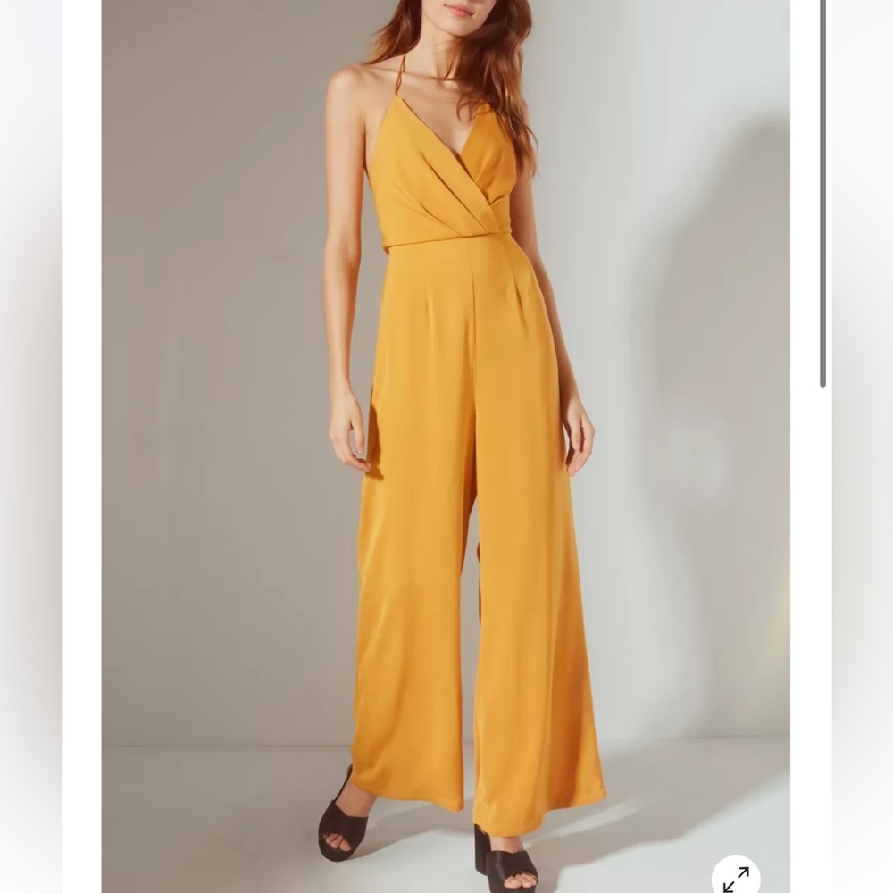 Urban Outfitters Halter Surplice Jumpsuit